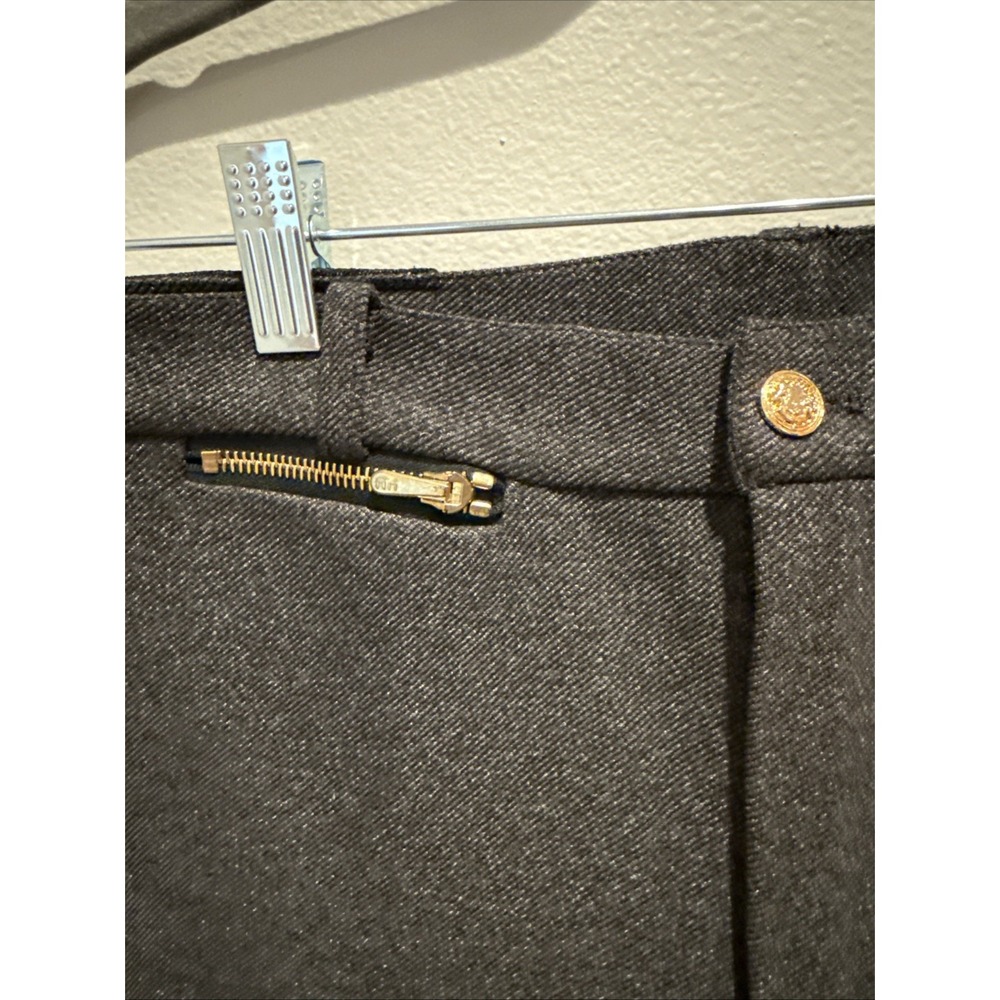 St. John Sport by Marie Gray Black Pants Size‎ 4 Gold Hardware Stretch